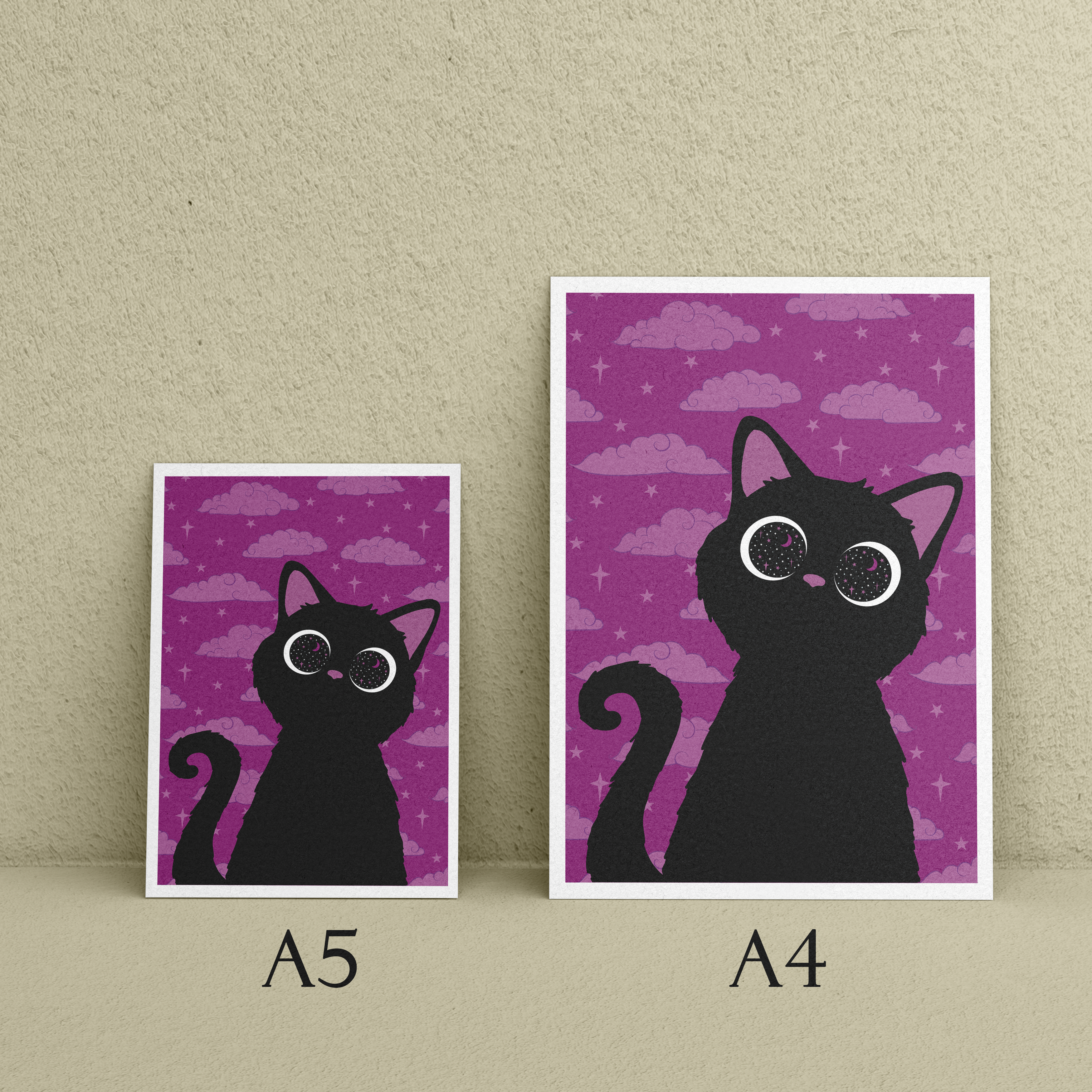 Cosmic Kitten (pink) Art Print