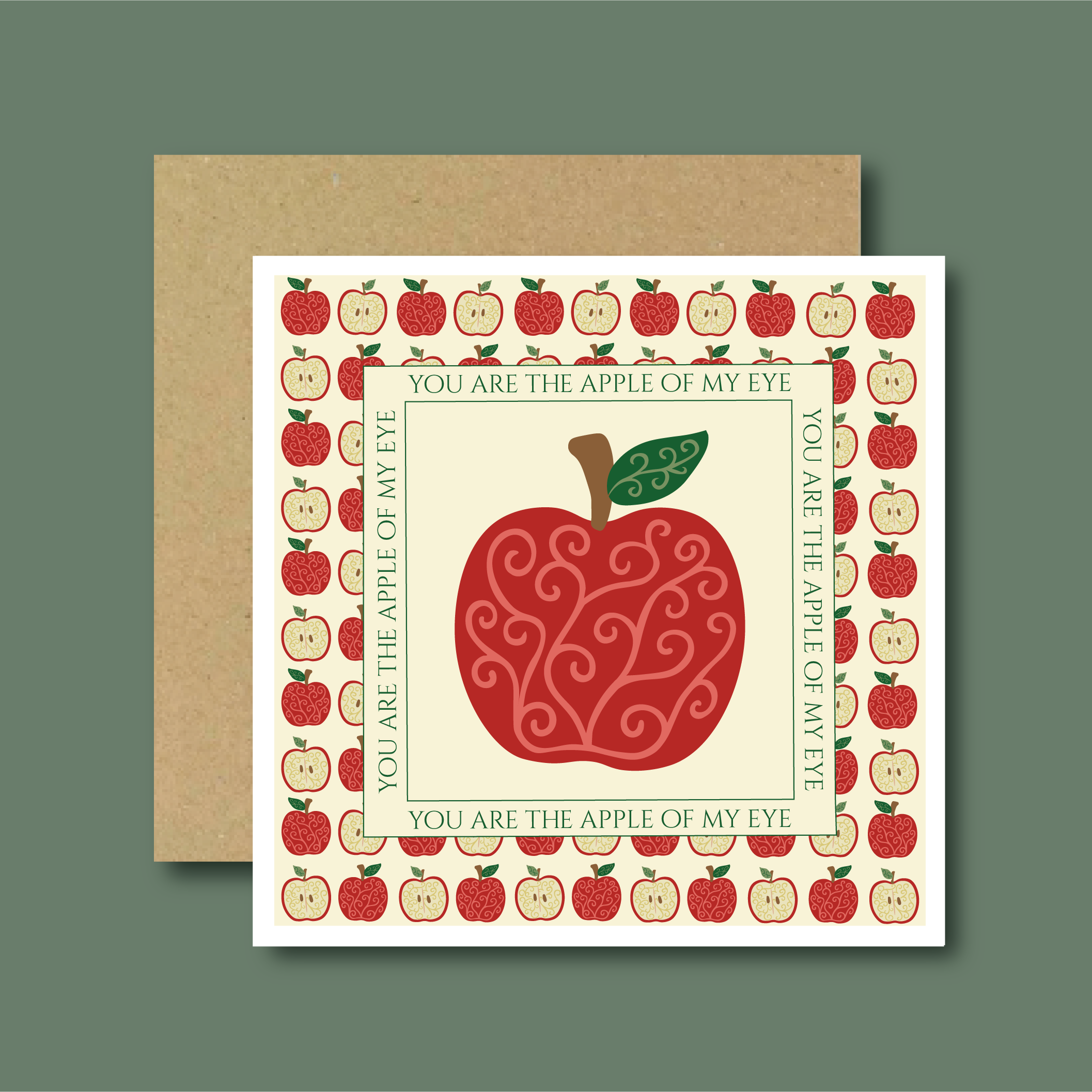 Apple of my Eye Greetings Card