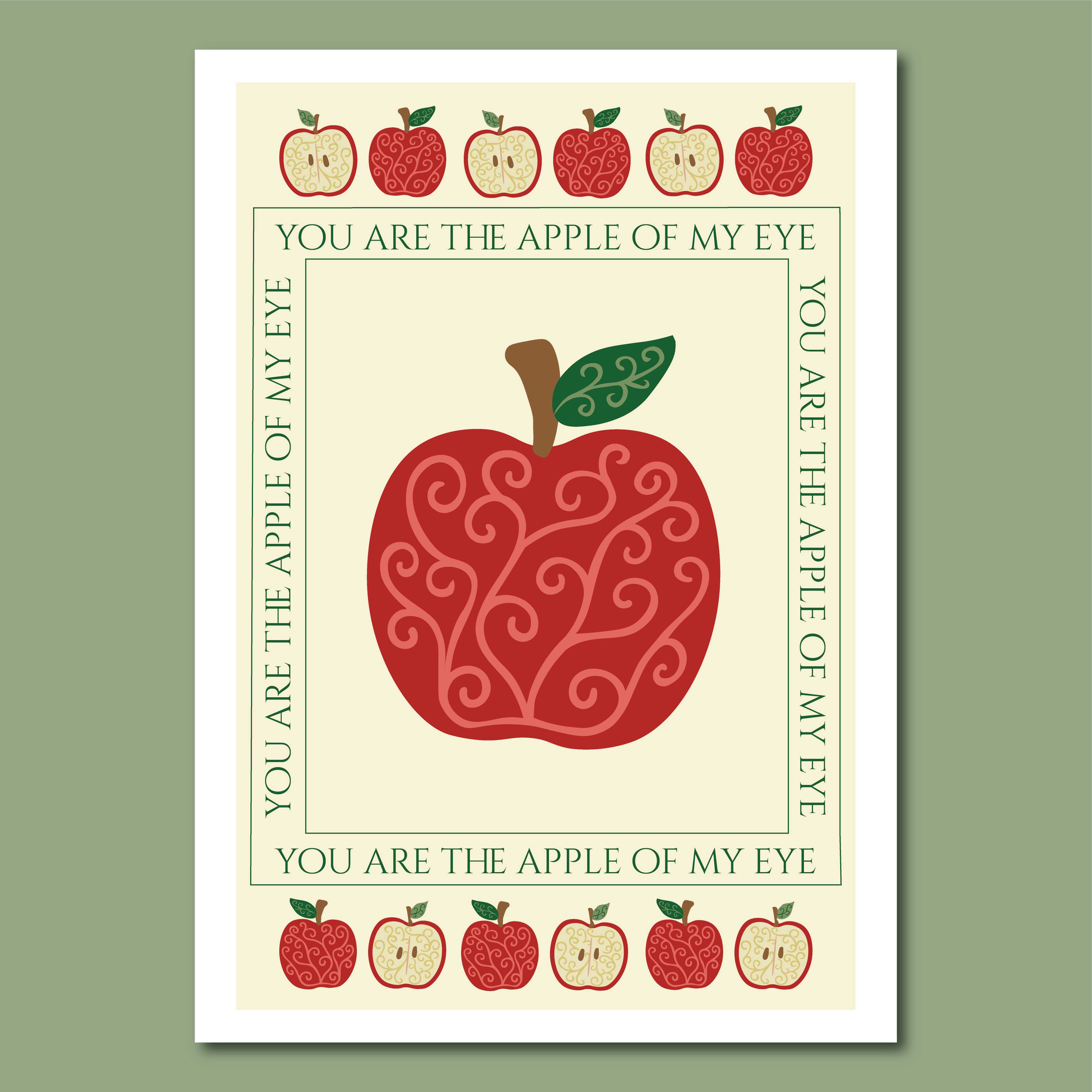 'You are the Apple of my Eye' Print