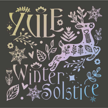 Yule Winter Solstice Card (dark)