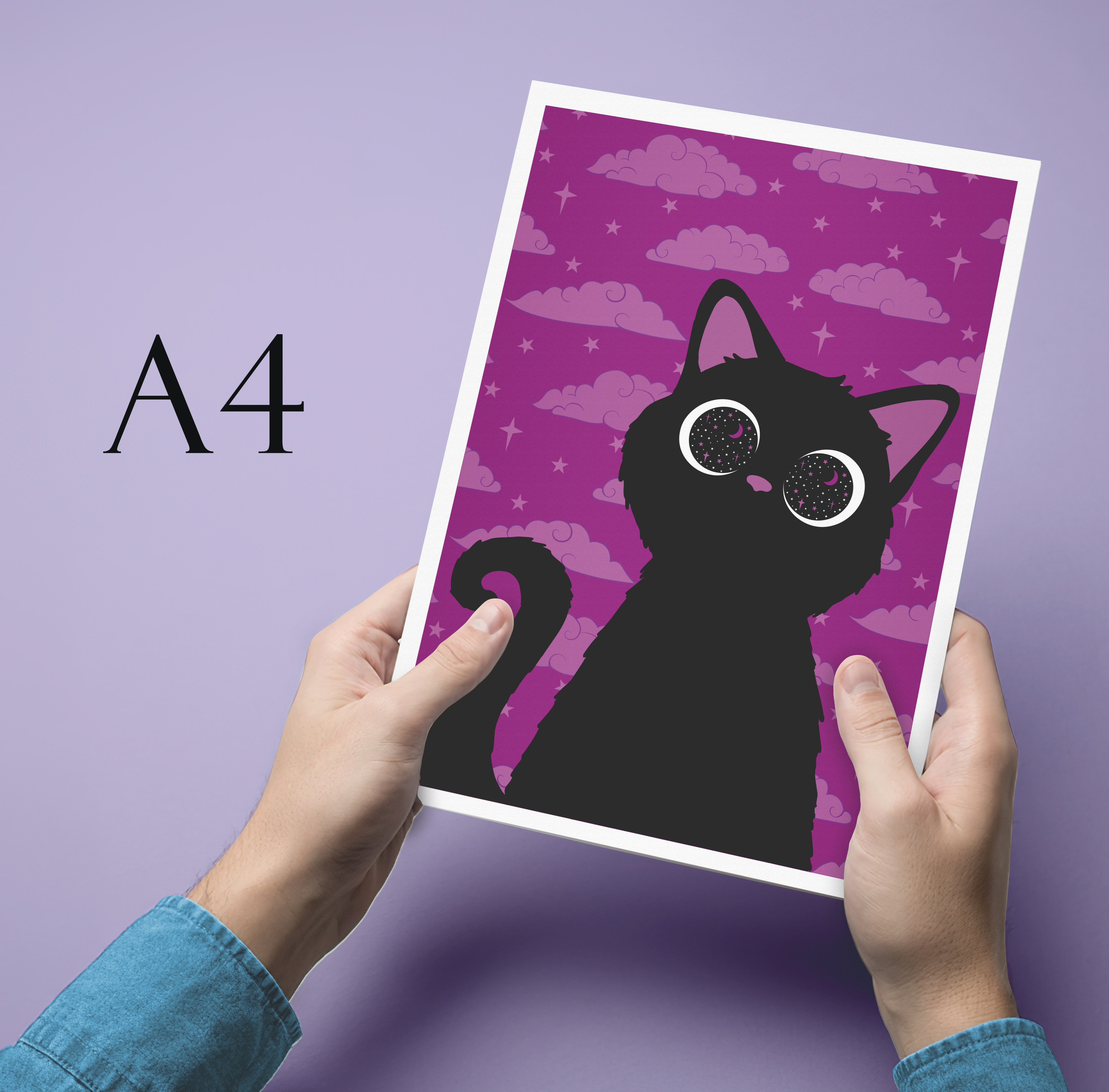 Cosmic Kitten (pink) Art Print