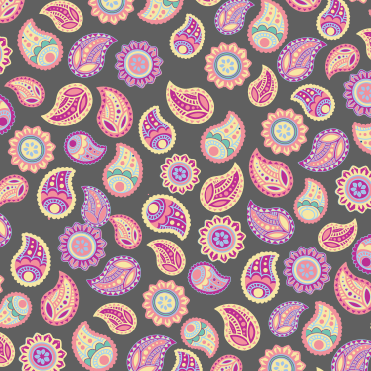 Paisley Juniper (grey) Tea Towel