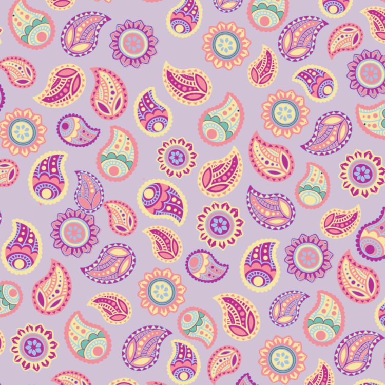 Paisley Juniper (lilac) Tea Towel