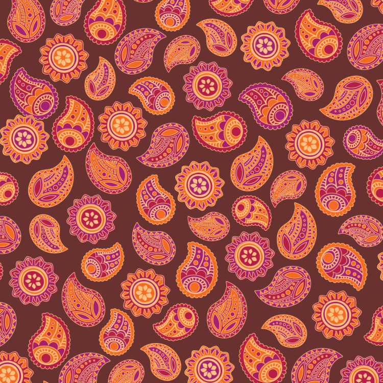 Paisley Paprika Tea Towel