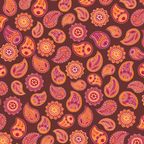 Paisley Paprika Tea Towel