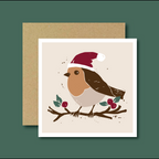 Robin Christmas Cards, Single or Pack of 10