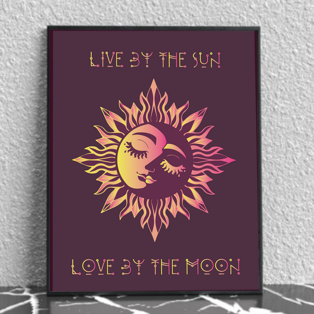 Live by the Sun Sunset Gradient 8x10 Art Print