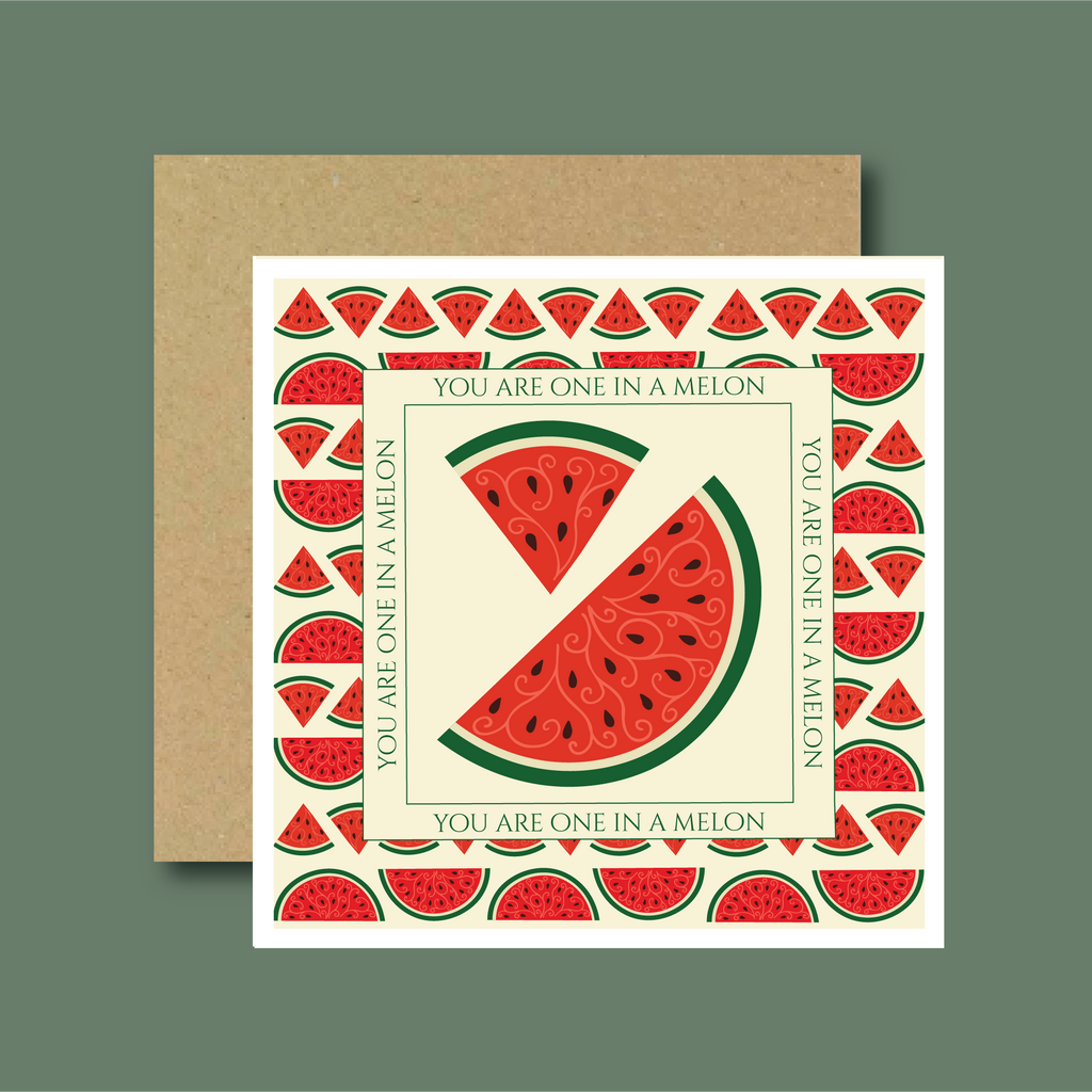 One in a Melon Greetings Card
