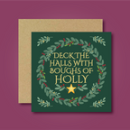 Deck the Halls Wreath Card