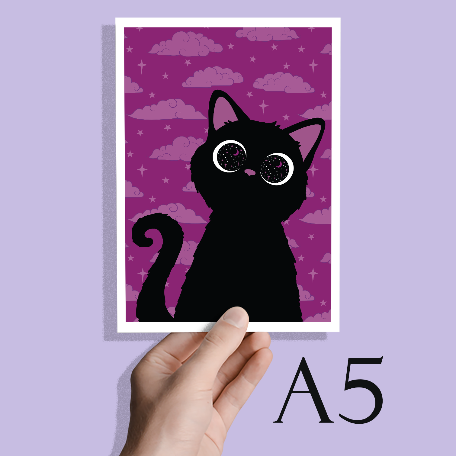 Cosmic Kitten (pink) Art Print