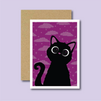 Cosmic Kitten (Pink) Greetings Card