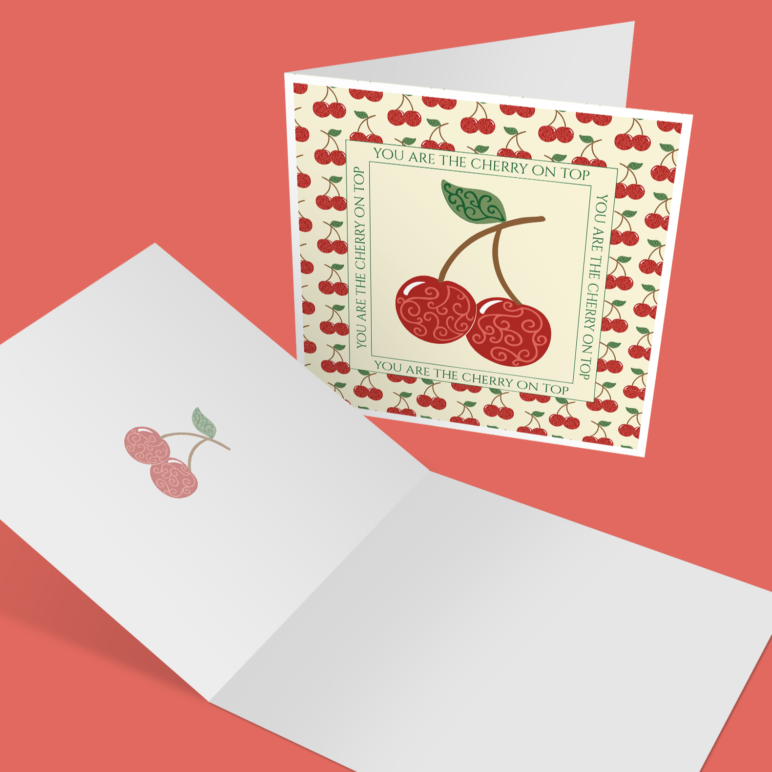 Cherry On Top Greetings Card