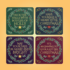 Christmas Wreaths Coaster 4 Pack