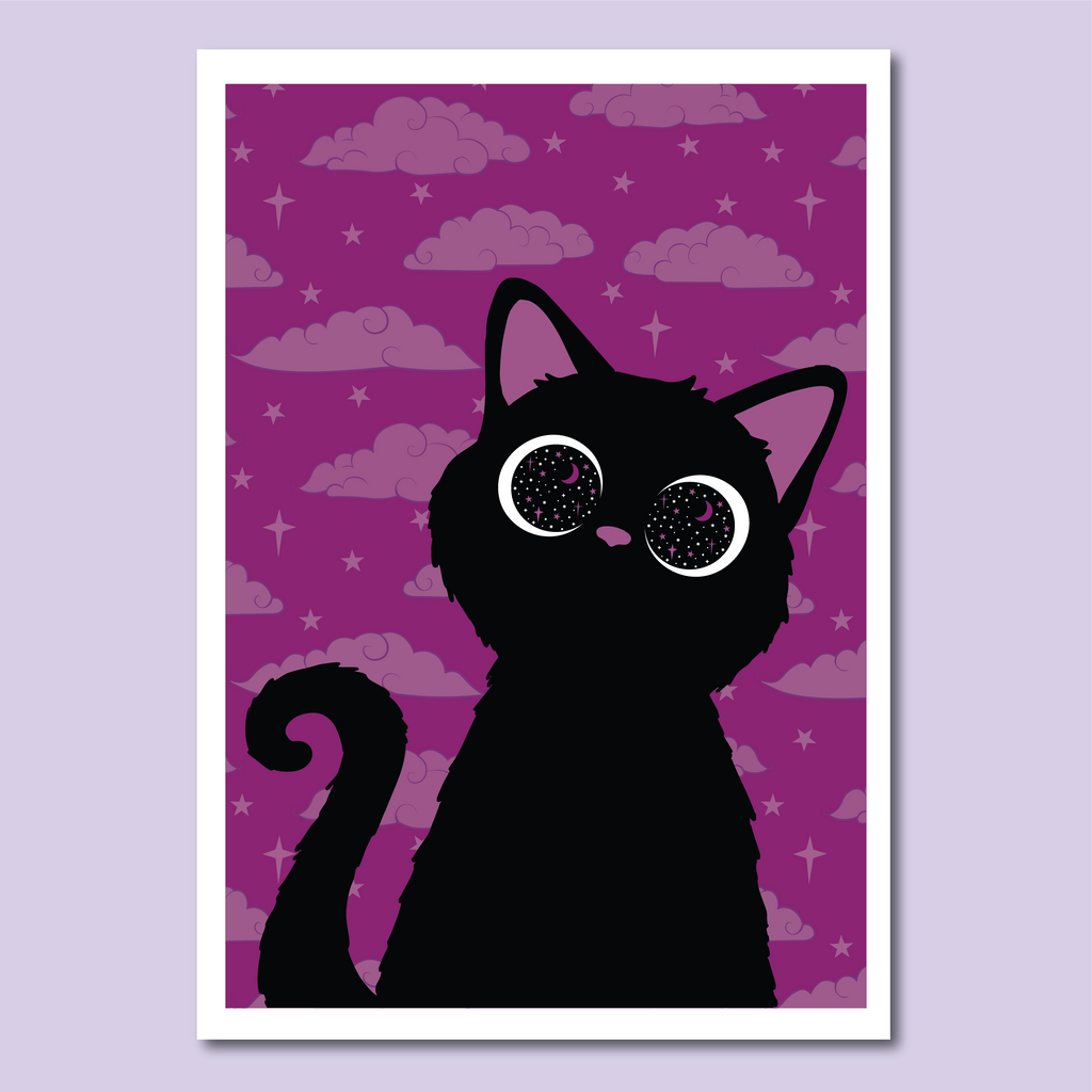 Cosmic Kitten (pink) Art Print