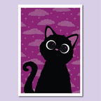 Cosmic Kitten (pink) Art Print