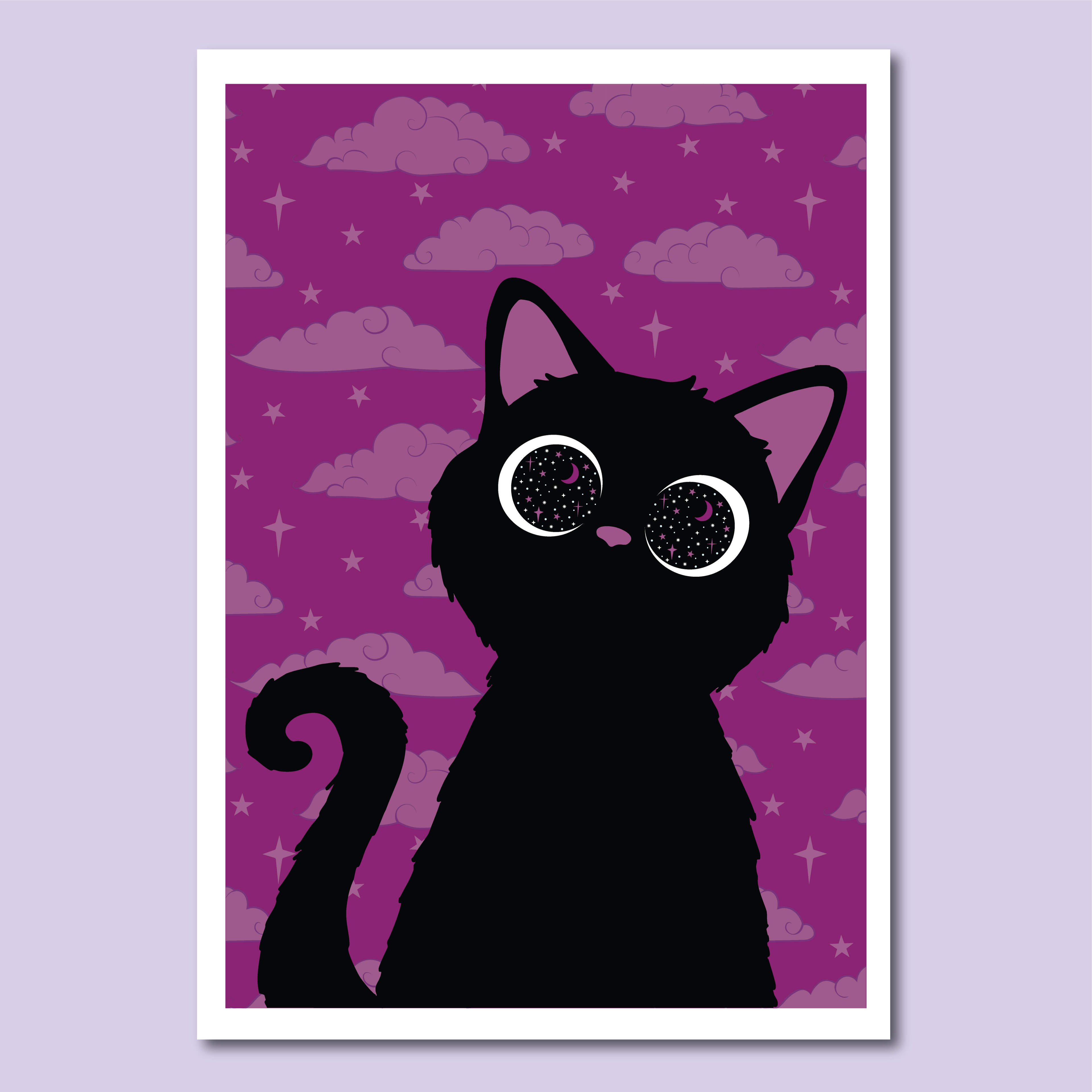 Cosmic Kitten (pink) Art Print