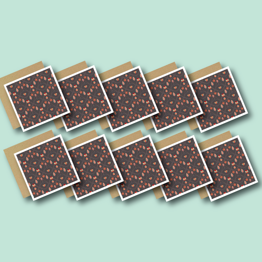 Garlands Christmas Card, Single or Pack of 10