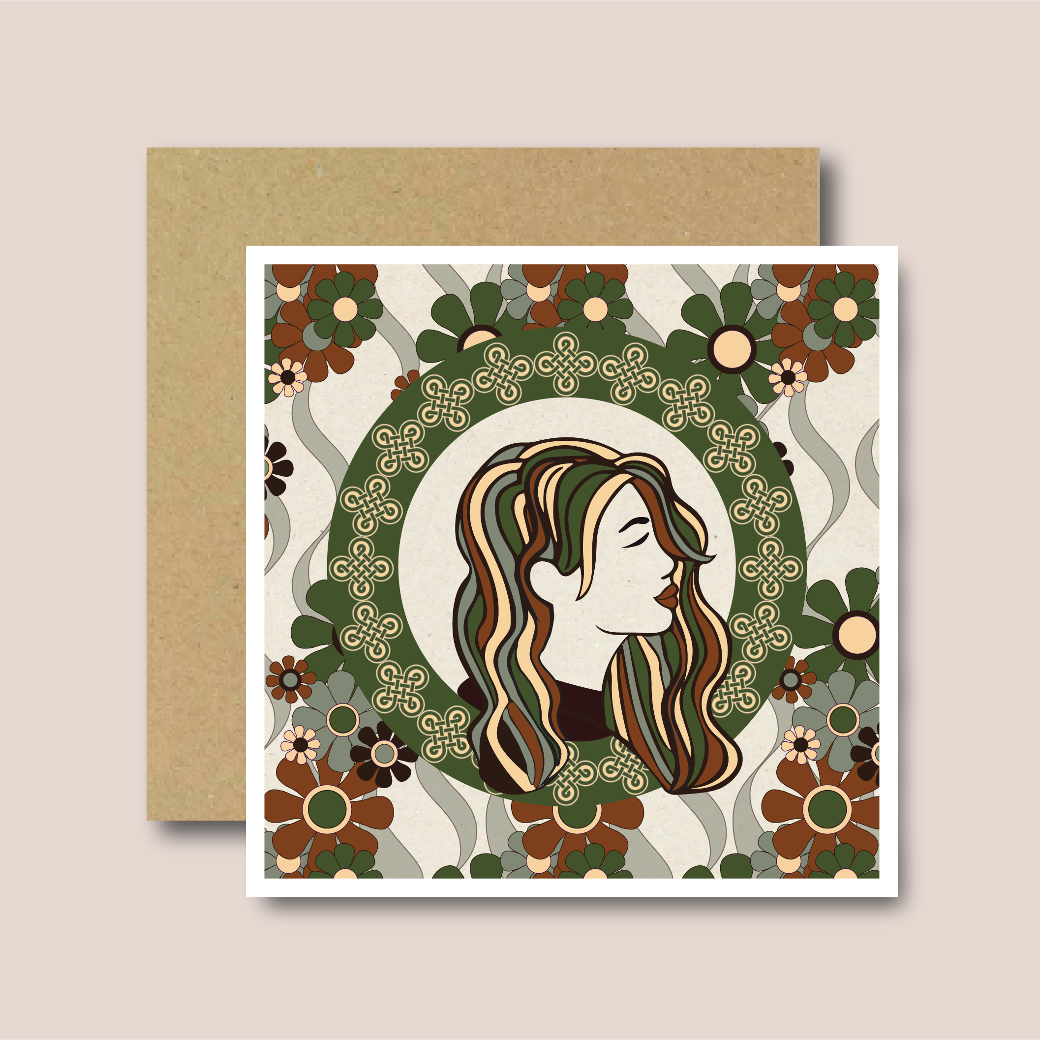 Danu Goddess Epona Greetings Card