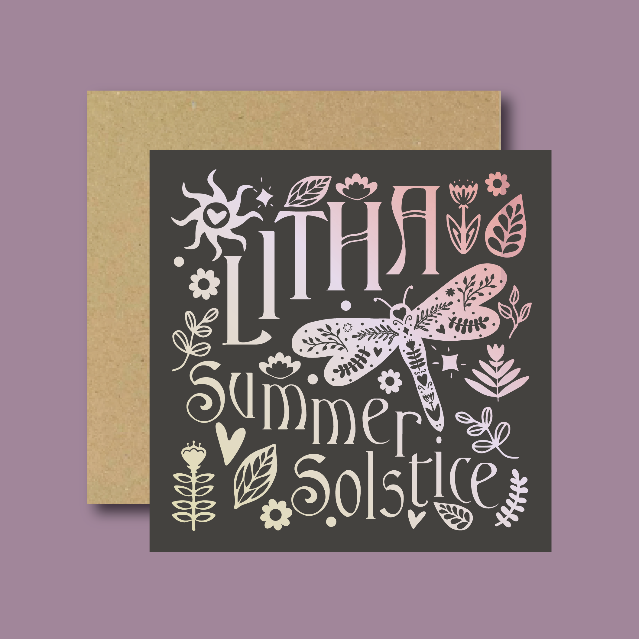 Litha Summer Solstice Card (dark)