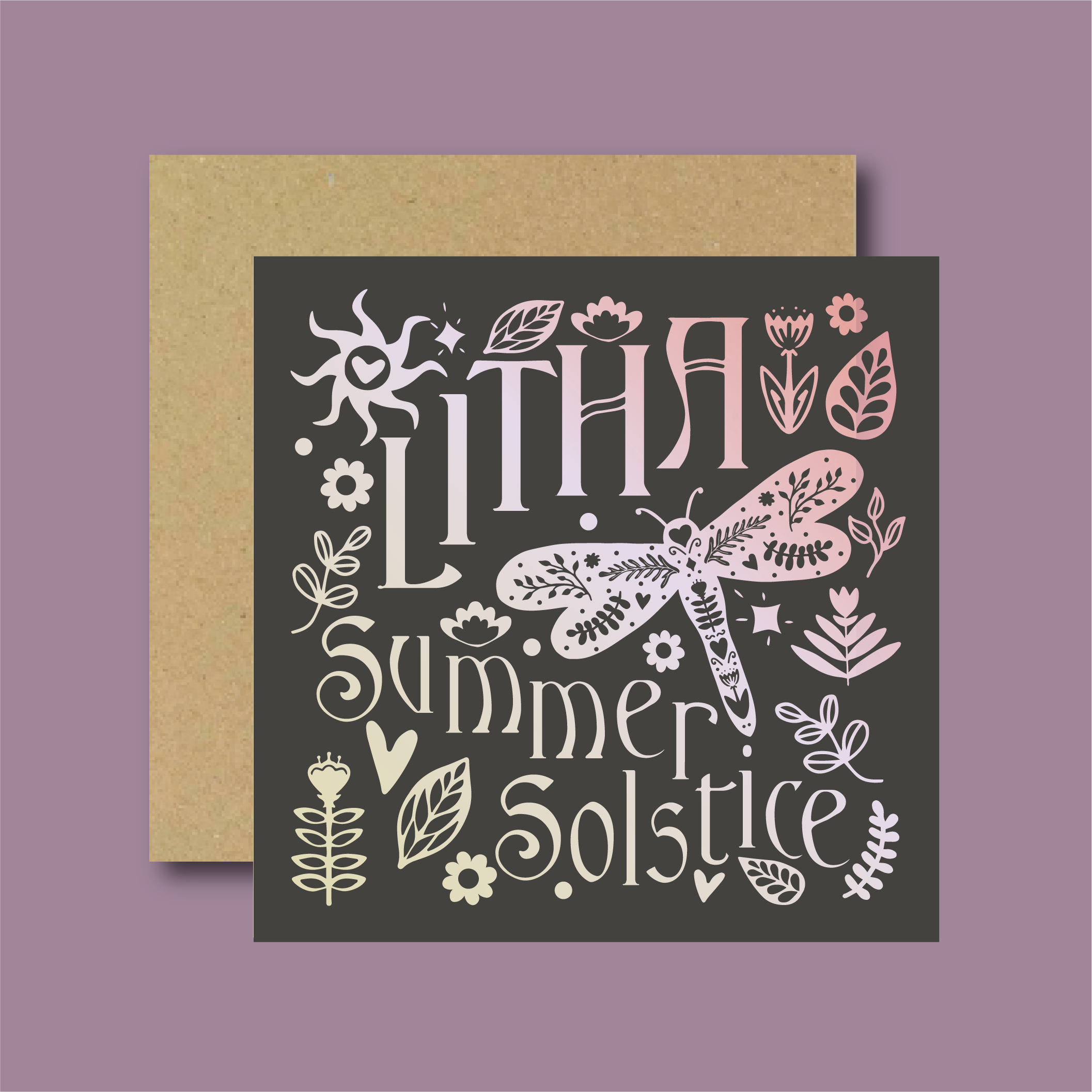 Litha Summer Solstice Card (dark)