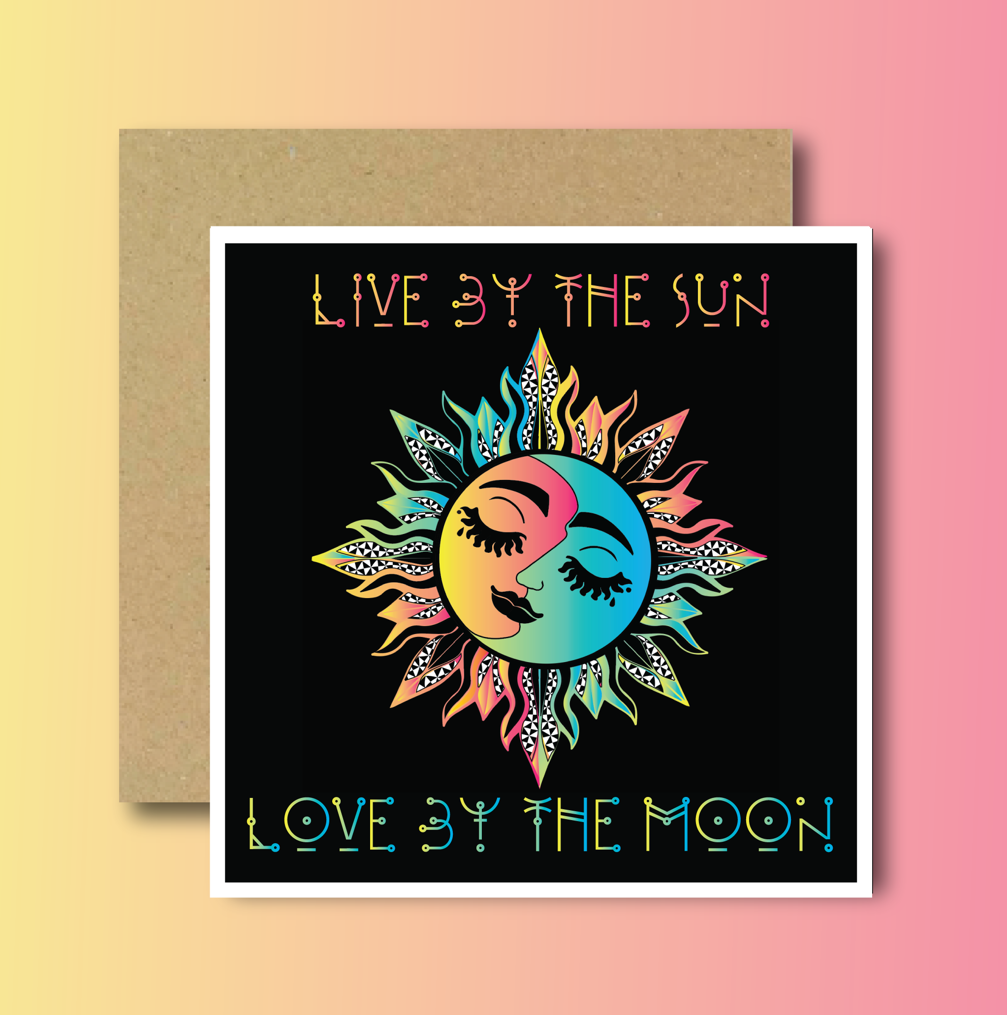 Live By The Sun Greetings Card
