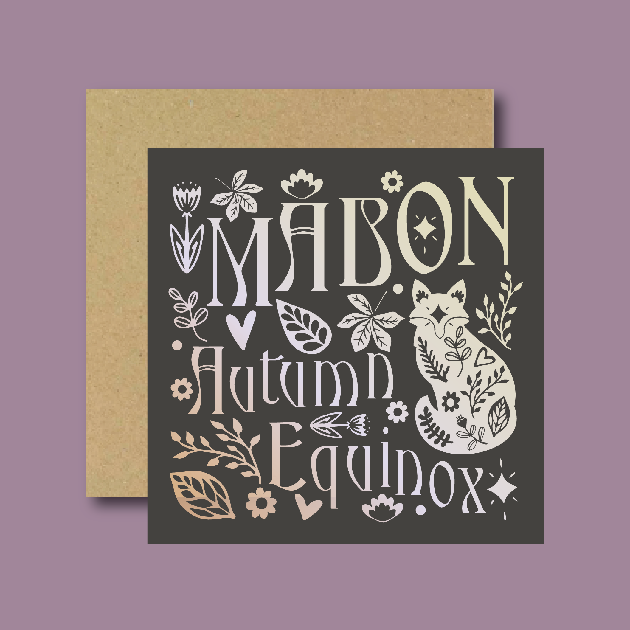 Mabon Autumn Equinox Card (dark)