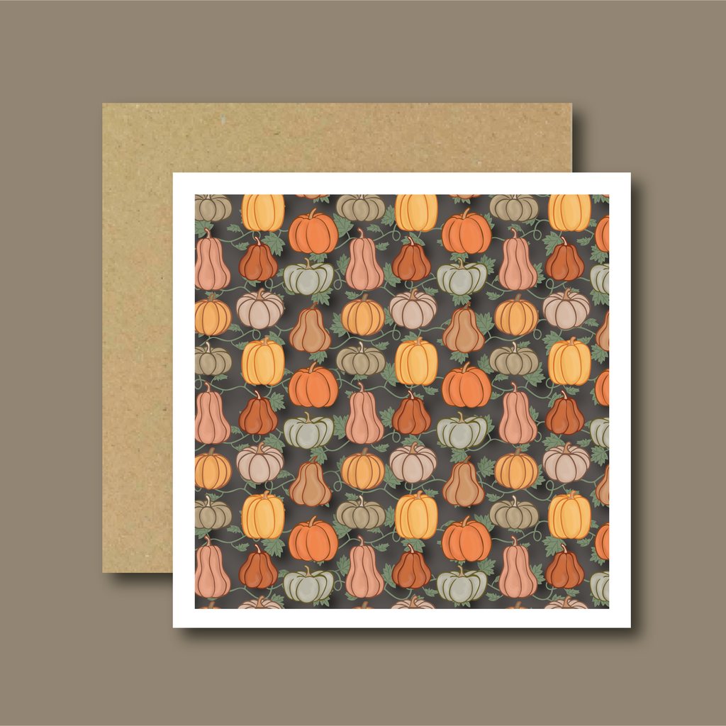 Pumpkin Patch (dark) Greetings Card
