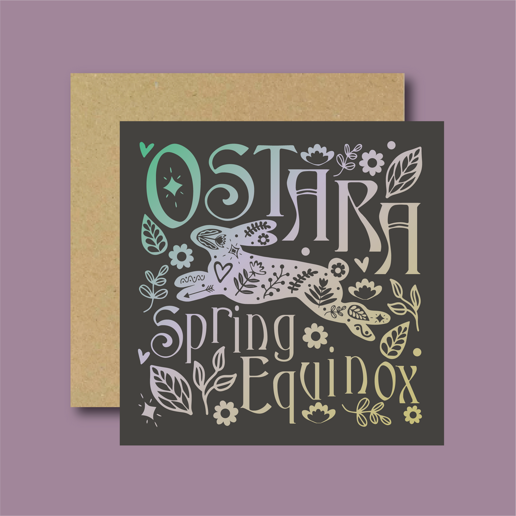 Ostara Spring Equinox Card (dark)