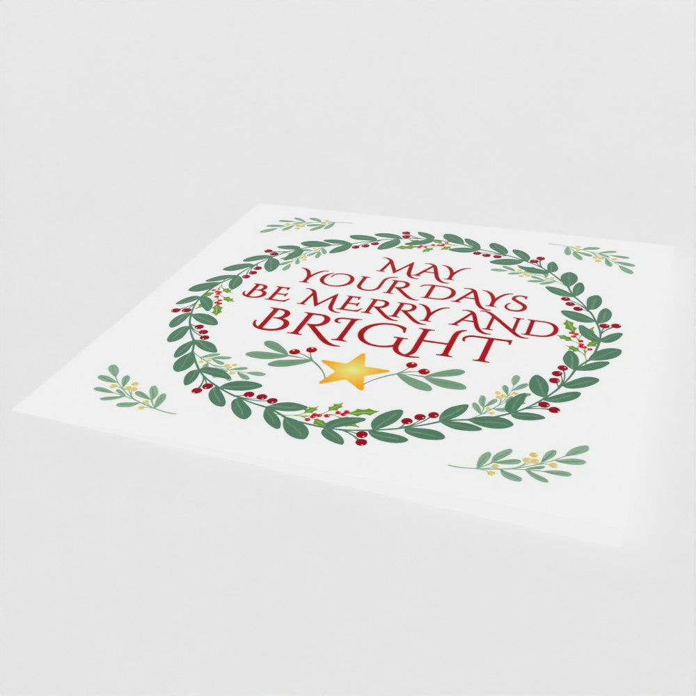 Merry & Bright Wreath Card