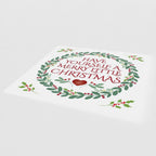 Merry Little Christmas Wreath Card