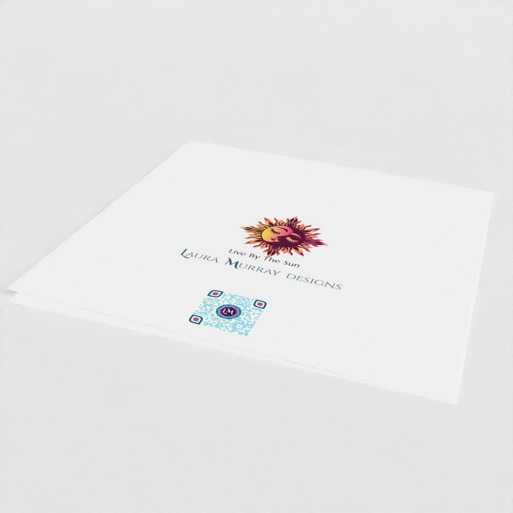Live By The Sun Greetings Card (Sunset Variation)