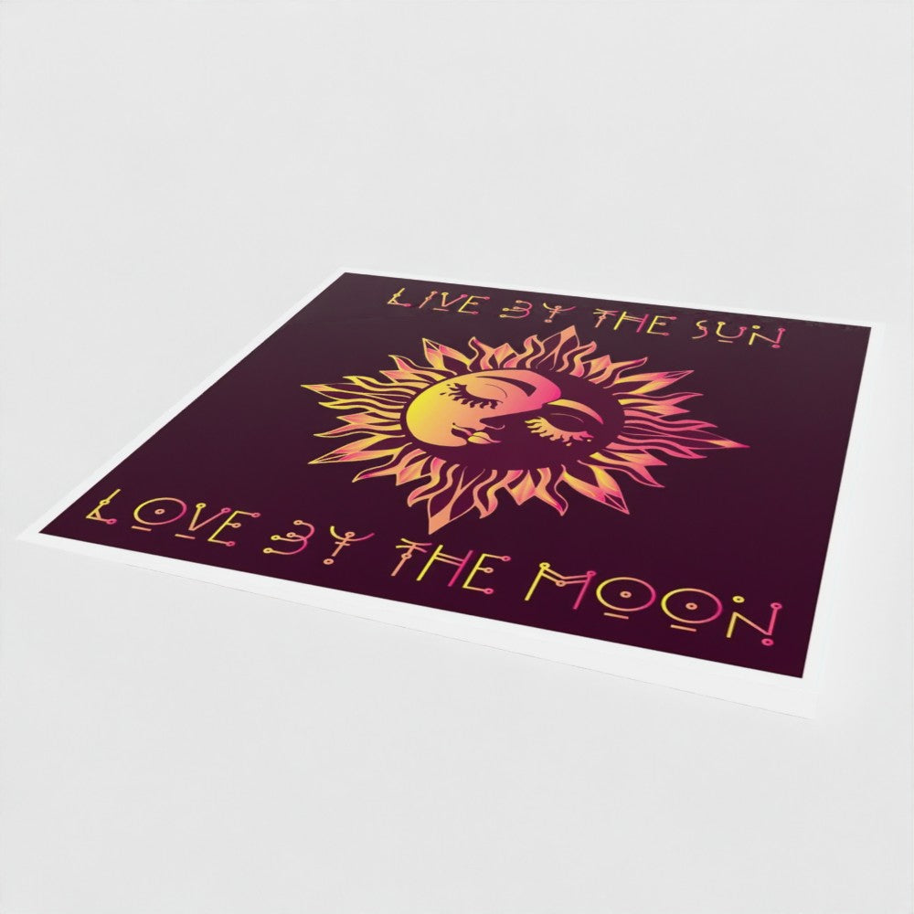 Live By The Sun Greetings Card (Sunset Variation)