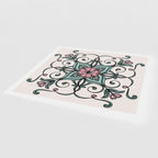 Petal Quartet Pink/Cream Greetings Card