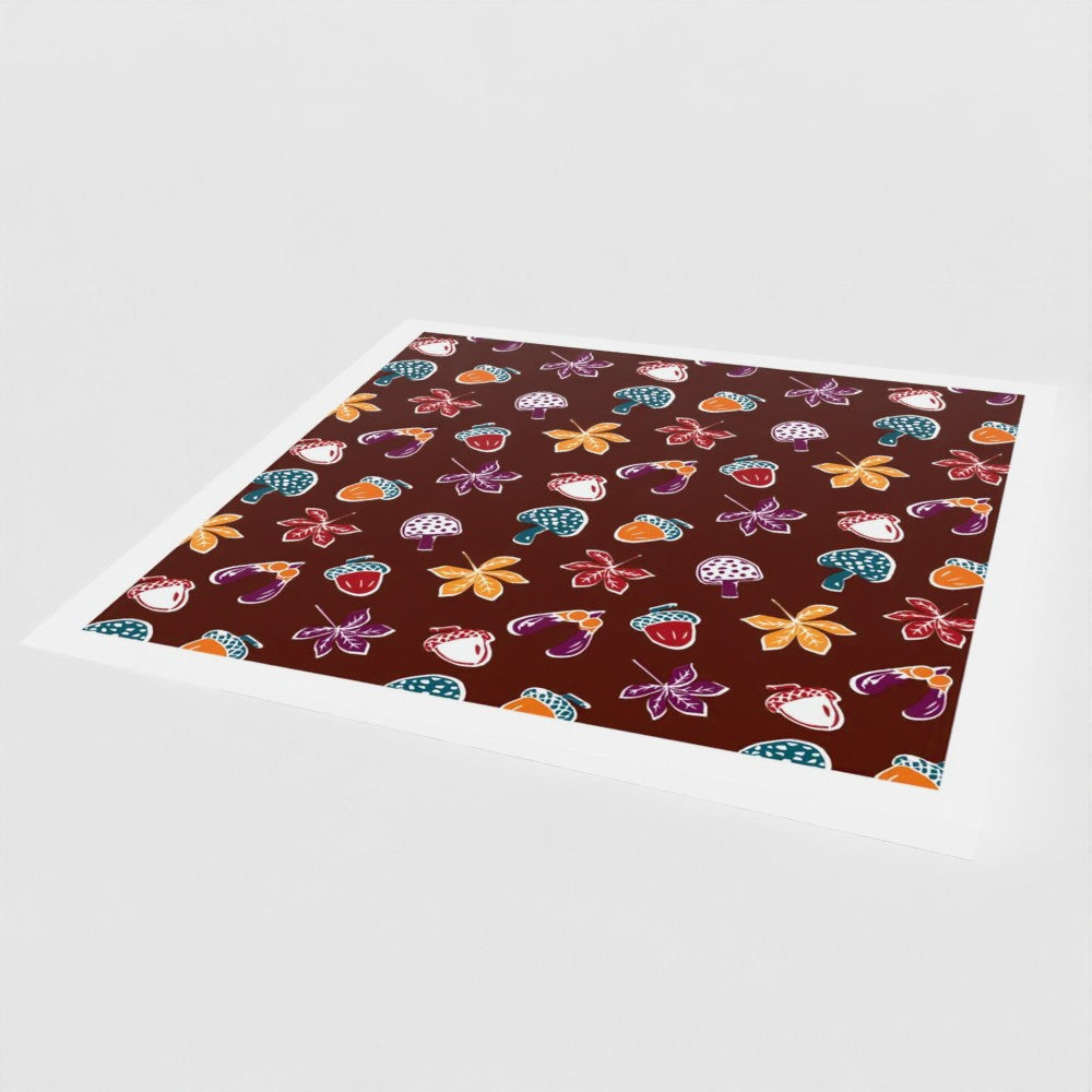 Woodland Walk Maroon Forest Card