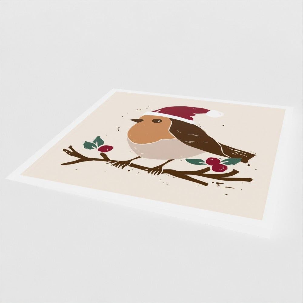 Robin Christmas Cards, Single or Pack of 10