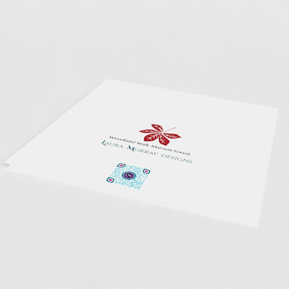 Woodland Walk Maroon Forest Card