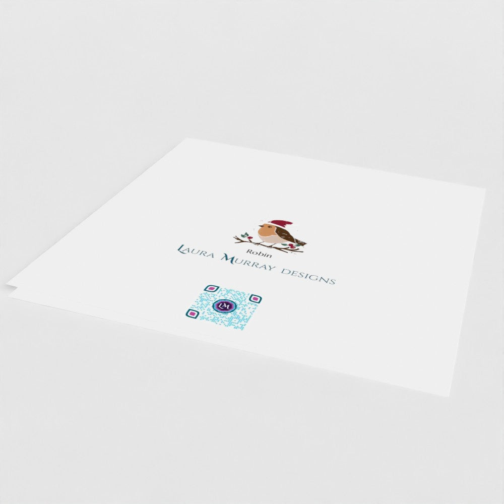 Robin Christmas Cards, Single or Pack of 10