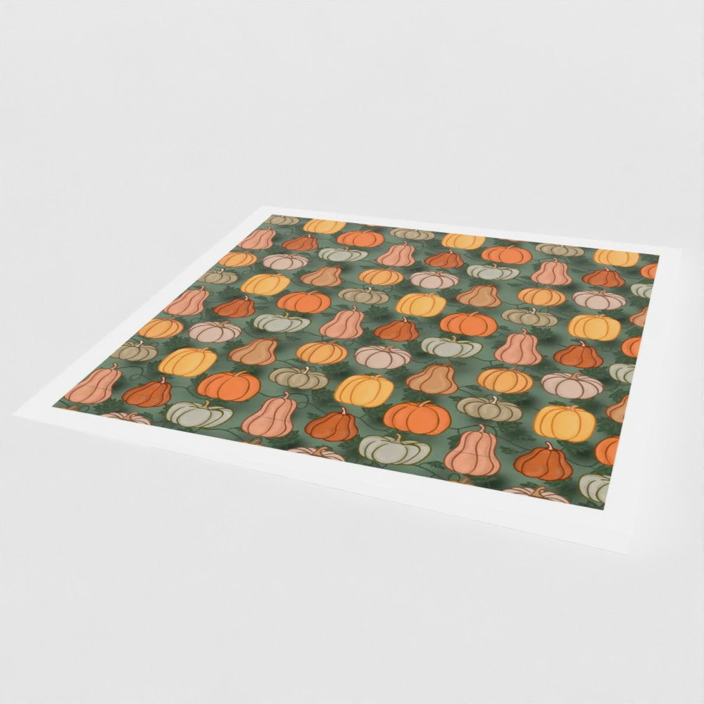Pumpkin Patch (green) Greetings Card