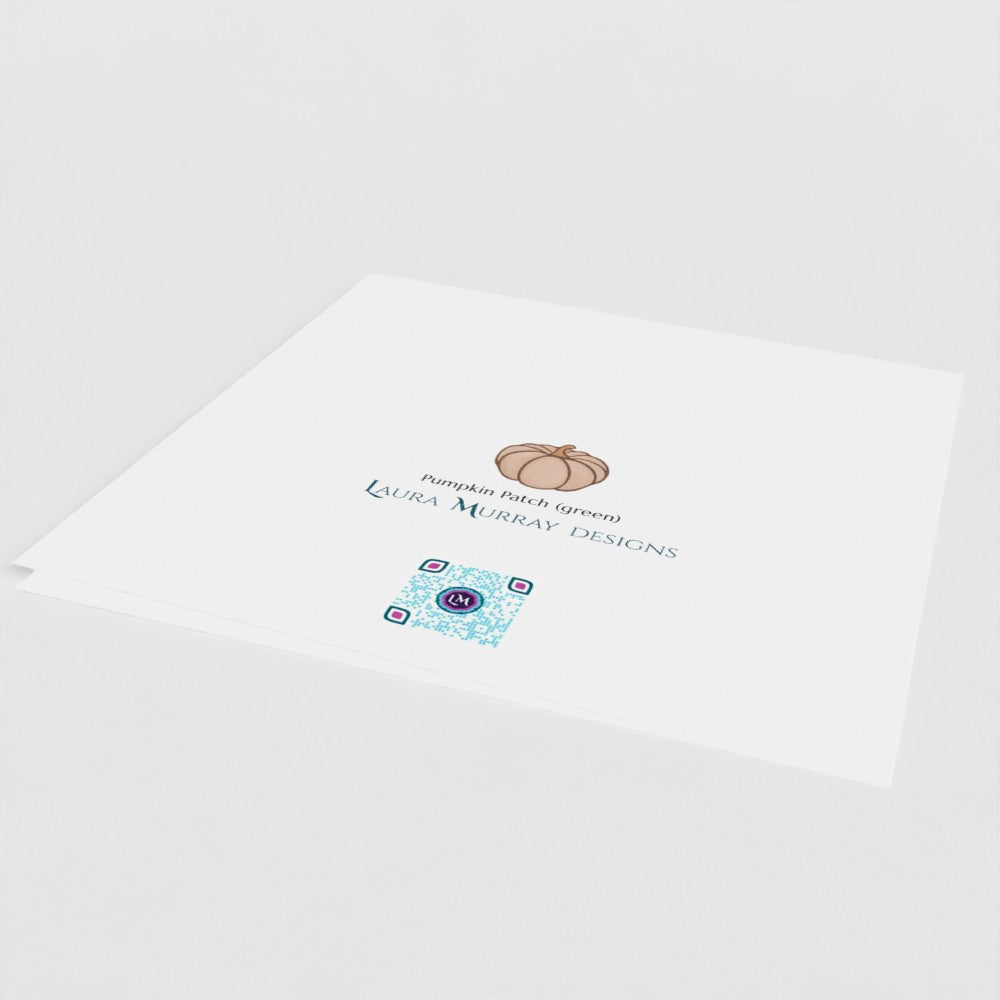 Pumpkin Patch (green) Greetings Card