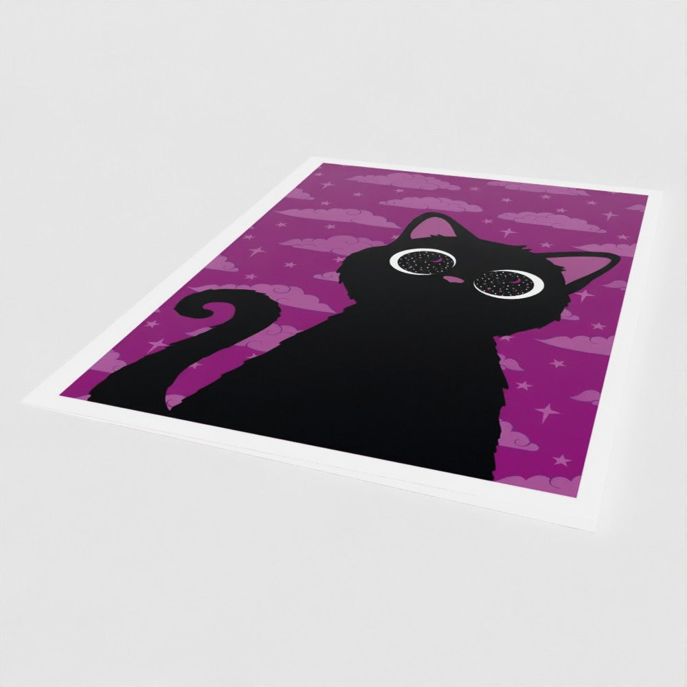 Cosmic Kitten (Pink) Greetings Card