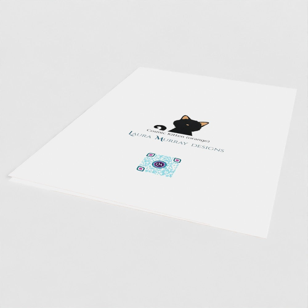 Cosmic Kitten (Orange) Greetings Card
