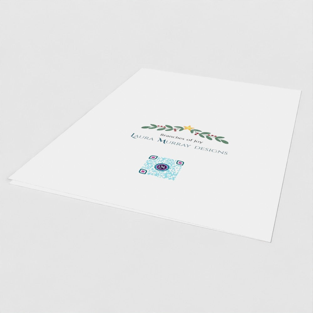 Branches of Joy (burgundy) Greetings Card