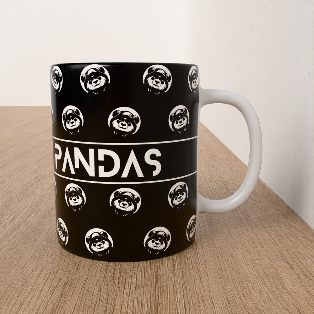 Unknown Pandas Mug -Black Pattern