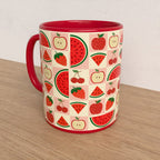 Red Fruit Salad Mug