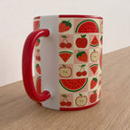 Red Fruit Salad Mug