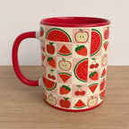 Red Fruit Salad Mug