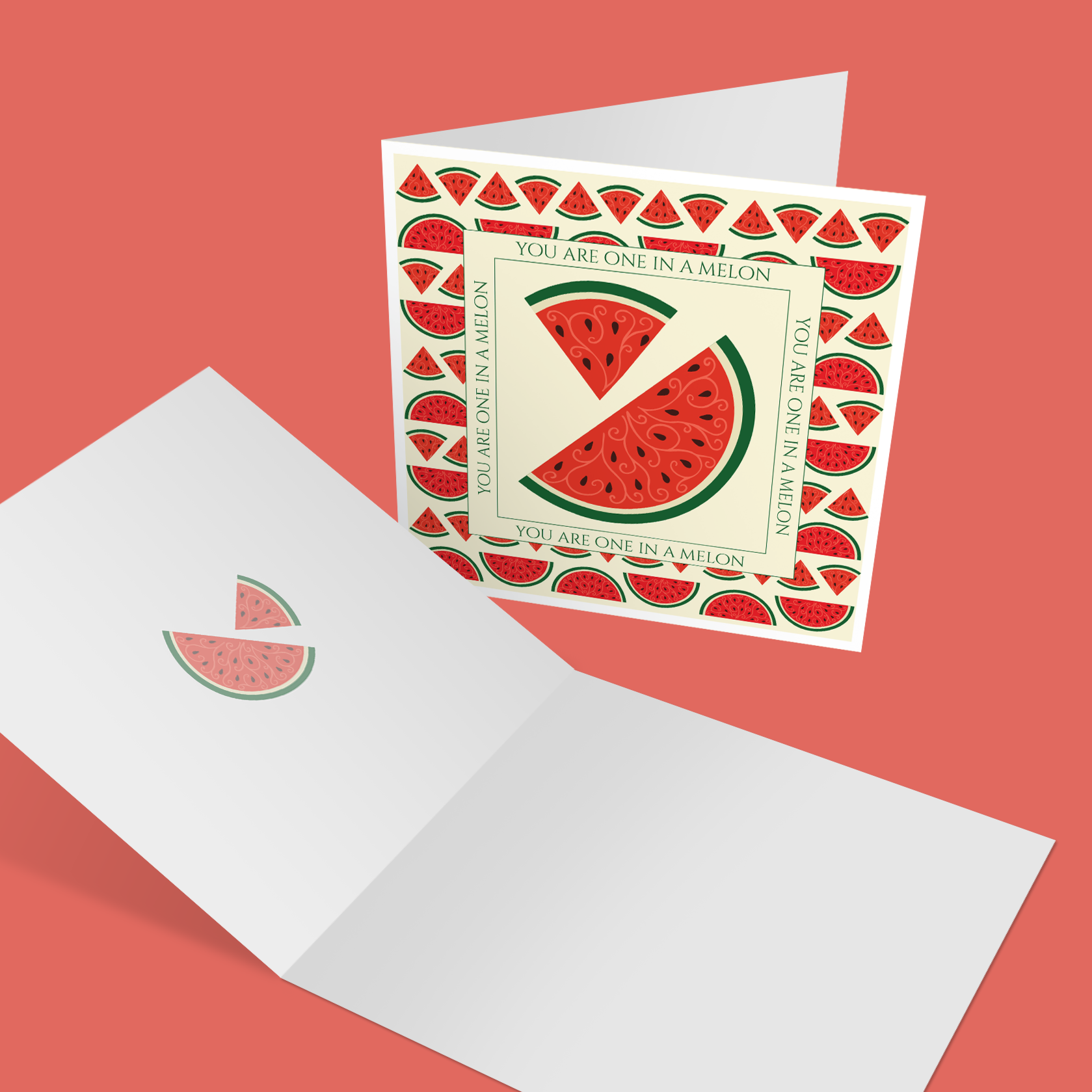 One in a Melon Greetings Card