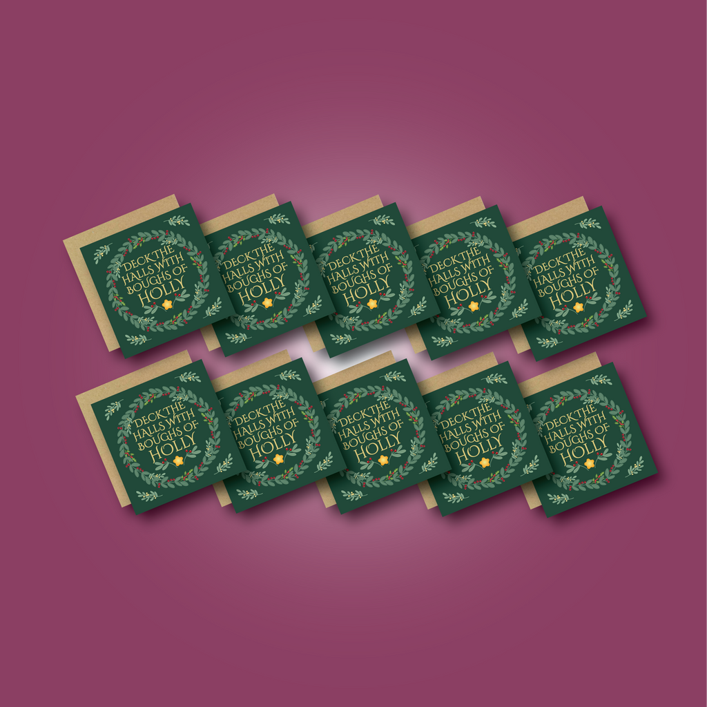 Deck the Halls Wreath Card