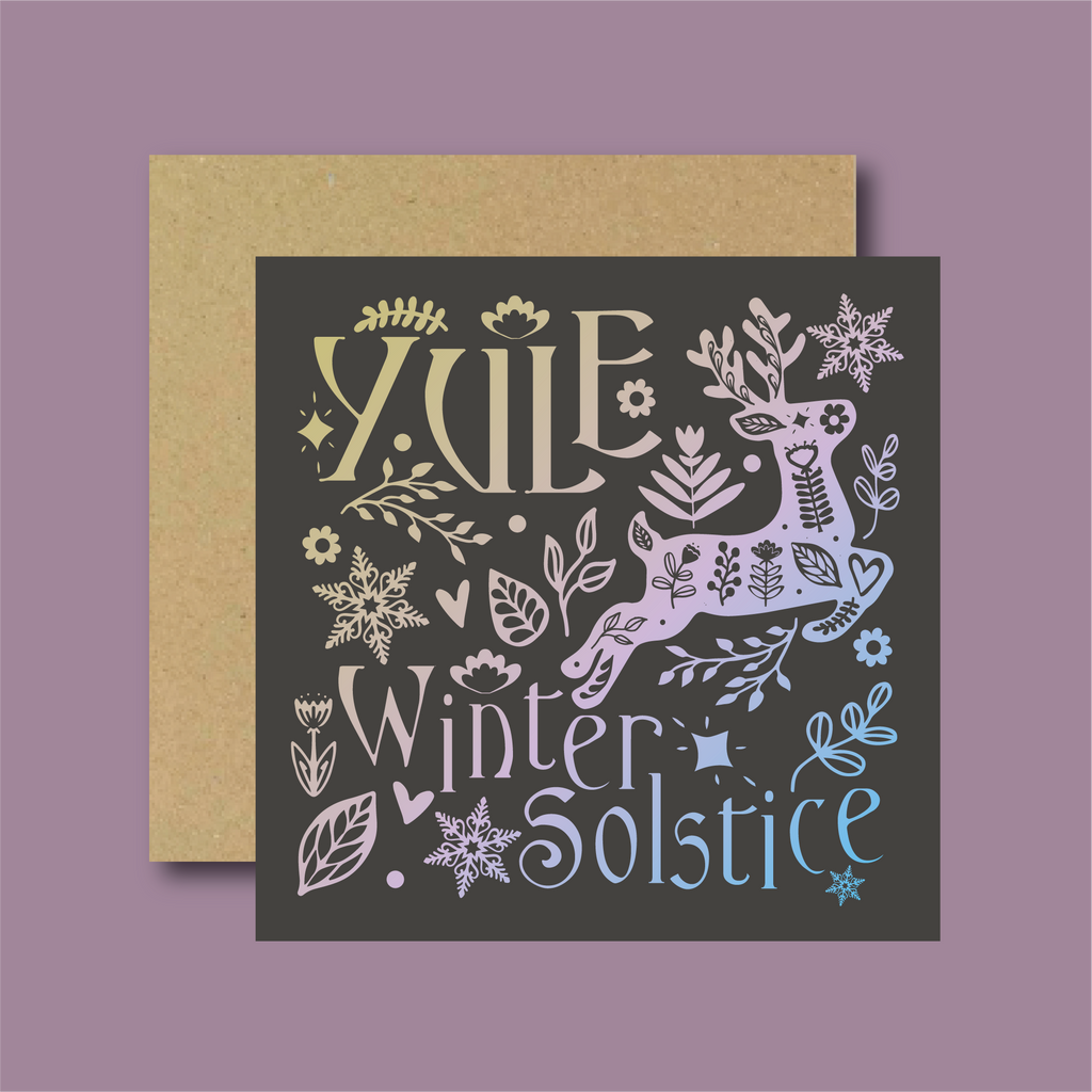 Yule Winter Solstice Card (dark)